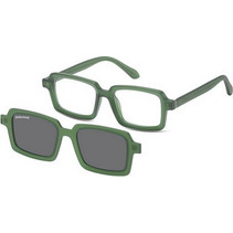 Sunoptic TRC-26E Σκελετός Γυαλιών Οράσεως με Clip-On Κοκάλινος Πράσινος
