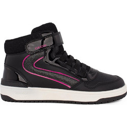 Geox Παιδικά Sneakers Μποτάκια Μαύρα Φούξια J56HXA05402C0922