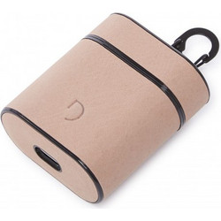 Decoded AirCase MagSafe Θήκη Δερμάτινη με Γάντζο για Apple AirPods 1 / 2 Ροζ