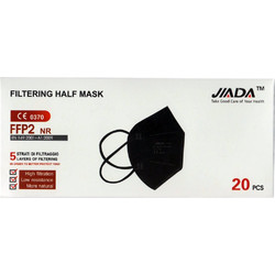 Jiada FFP2 Μάσκα Προστασίας Μαύρη 20τμχ