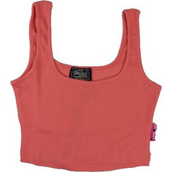 Paco & Co Γυναικείο Αθλητικό Crop Top Κοραλί 2332800