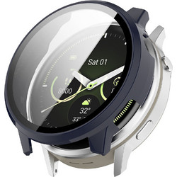Techsuit Πλαστική Θήκη με Προστασία Οθόνης για Garmin Venu 4 45mm Navy Μπλε