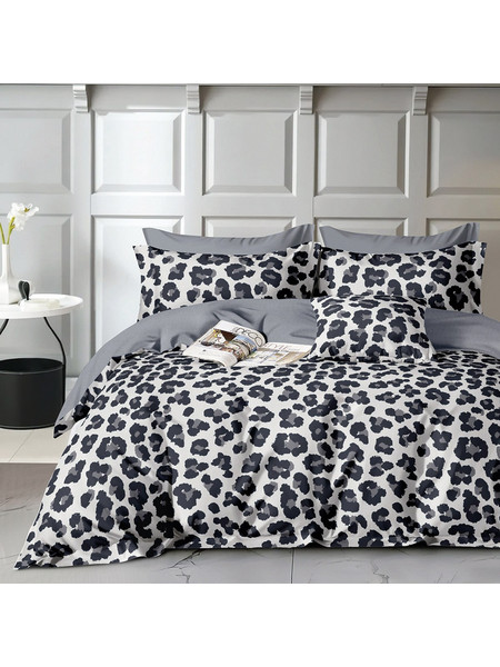 Beauty Home Σετ Σεντόνια Υπέρδιπλα Βαμβακοσατέν με Λάστιχο 165x200+30 Alice Art 12272 Γκρι