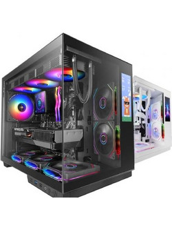 Mars Gaming MC-Mirage Black Gaming Midi Tower Κουτί Υπολογιστή με Πλαϊνό Παράθυρο
