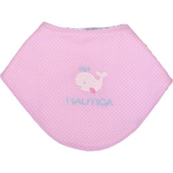 Nautica Des. 932 Σαλιάρα Μπαντάνα από 100% Βαμβάκι με Κουμπί Ροζ