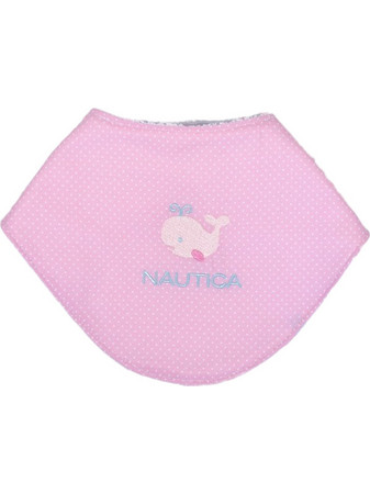 Nautica Des. 932 Σαλιάρα Μπαντάνα από 100% Βαμβάκι με Κουμπί Ροζ