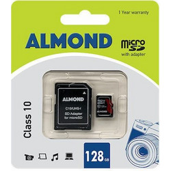 Almond microSDHC 128GB Class 10 UHS-I + Adapter
