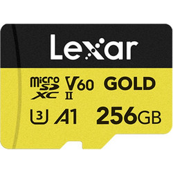 Lexar Gold microSDXC 256GB Class 10 U3 V60 UHS-II A1 280MB/s