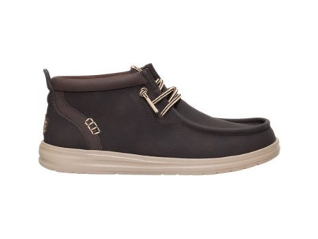 Hey Dude Wally Mid Ανδρικά Μποτάκια Suede Σοκολατί 42051-2IV