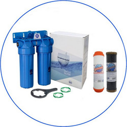Aqua Filter FHPRN12-B-TWIN Διπλό Φίλτρο Νερού Κάτω Πάγκου με FCCBL-G και FCCBHD