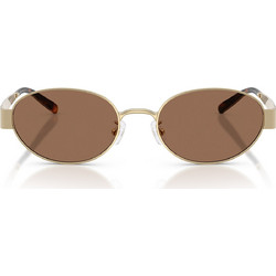 Tory Burch TY6116 336273 Ανδρικά Γυαλιά Ηλίου Οβάλ Μεταλλικά Χρυσά με Καφέ Φακό