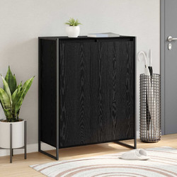 vidaXL Παπουτσοθήκη Ξύλινη Μαύρη M79xΠ36xΥ100cm 886462
