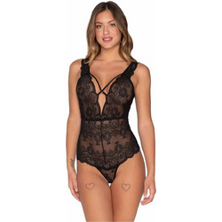 Luna Αμάνικο Γυναικείο Κορμάκι String Μαύρο 84210