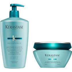 Kerastase Resistance Bain Force Σετ Περιποίησης Μαλλιών Μάσκα 200ml + Σαμπουάν 500ml