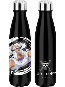 One Piece Luffy Gear 5 Laughing Παιδικό Παγούρι Θερμός Ανοξείδωτο Μαύρο 500ml