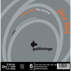 Galli Jazz Flat JF35130-L Σετ 6 Χορδές Ηλεκτρικού Μπάσου Chrome 35-130" Medium Tension