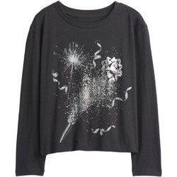 Gap Παιδικό T-Shirt Μακρυμάνικο Ανθρακί 855048001