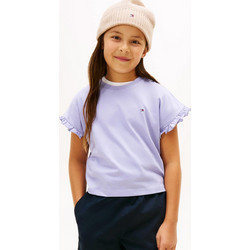 Tommy Hilfiger Παιδικό T-Shirt Κοντομάνικο Λιλά KG0KG08970-C5U