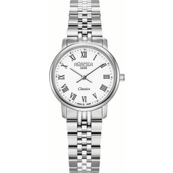 Roamer Classico Γυναικείο Ρολόι με Ασημί Μεταλλικό Μπρασελέ 971857412550