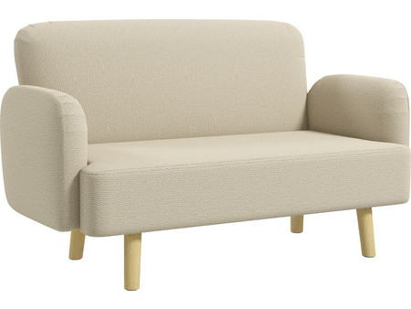 HOMCOM Διθέσιος Καναπές Βελούδινος Μπεζ 140x74x79cm 83B-056V01CW