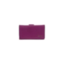 Lavor Μεγάλο Δερμάτινο Γυναικείο Πορτοφόλι RFID με Clip & Φερμουάρ Μωβ 1-6076