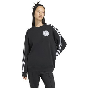 Adidas Lace Branding Crew Γυναικείο Αθλητικό Φούτερ Μαύρο KS6470 Adidas Lace Branding Crew Γυναικείο Αθλητικό Φούτερ Μαύρο KS6470