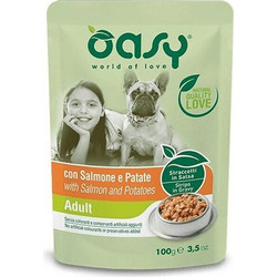 Oasy World of Love Adult with Salmon & Potatoes in Gravy 100gr