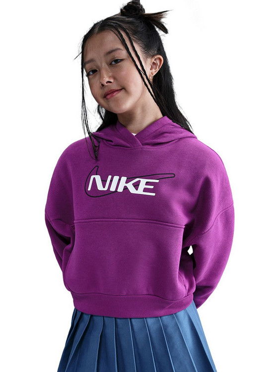 Nike Παιδικό Φούτερ με Κουκούλα Μωβ HQ9420-505