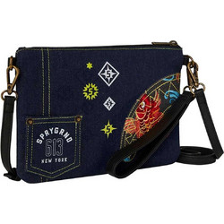Sprayground Shark Central Ανδρική Τσάντα Ώμου / Χιαστί Navy Μπλε 910B8313NSZ