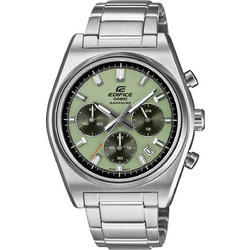 Casio Edifice Ανδρικό Ρολόι Χρονογράφος με Ασημί Μεταλλικό Μπρασελέ EFB-730D-3AVUEF