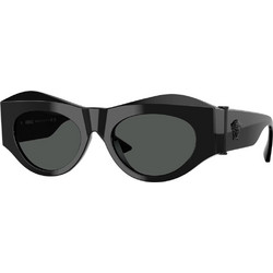 Versace VE4477U 536087 Γυναικεία Γυαλιά Ηλίου Πολυγωνικά Κοκάλινα Μαύρα με Μαύρο Φακό
