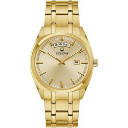 Bulova Surveyor Ανδρικό Ρολόι με Χρυσό Μεταλλικό Μπρασελέ 97C115
