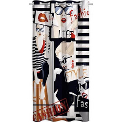 Saint Clair Παιδική Κουρτίνα με Τρουκς 160x240 Fashion Black White