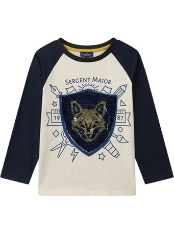 Sergent Major Παιδικό T-Shirt Μακρυμάνικο Navy Μπλε Μπεζ 25H3PG31TML