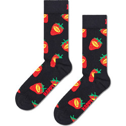 Happy Socks Strawberry Ανδρικές Κάλτσες Ψηλές Μαύρες P001506-1000