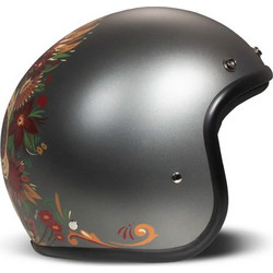 DMD Retro Skull Grey Κράνος Μηχανής Jet