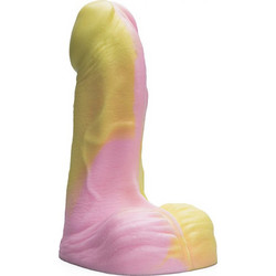 Kiotos Revolt Pink Smash 04 Medium Ρεαλιστικό Dildo με Βεντούζα & Όρχεις Κίτρινο Ροζ