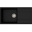 Unixton Kronos-110 Ένθετος Νεροχύτης Γρανίτη Αντιστρεφόμενος Ματ Black 100x50cm