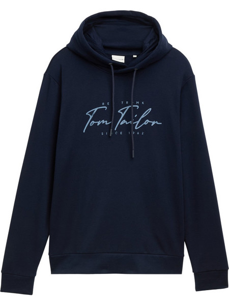 Tom Tailor Ανδρικό Φούτερ με Κουκούλα Navy Μπλε 1047825-15148