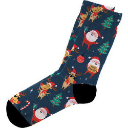 Dimisocks Do You Dare Christmas Santa Claus Χριστουγεννιάτικες Ανδρικές Κάλτσες Ψηλές Navy Μπλε 60058