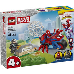 Lego Marvel Spider-Man Spidey on His Motorcycle Vs. Rhino για 4+ Ετών 11206