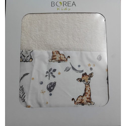 Borea Giraffe Βρεφική Πετσέτα Σώματος 120x70cm Μπεζ