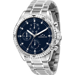 Chronostar Race Ανδρικό Ρολόι Χρονογράφος με Ασημί Μεταλλικό Μπρασελέ R3753311004