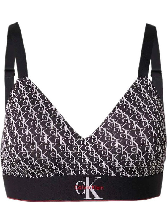 Calvin Klein Μπουστάκι με Ελαφριά Ενίσχυση χωρίς Μπανέλα Μαύρο LV00QF8877-2YI