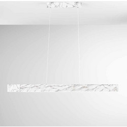LUCE Navel LED-NAVEL-S120-MB Κρεμαστό Φωτιστικό Οροφής Ράγα Μονόφωτο LED με Ρυθμιζόμενο Λευκό Φως Λευκό 121.5x8x150cm