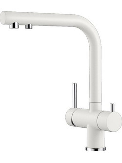 Blanco Fontas II 523134 Μπαταρία Κουζίνας Πάγκου Τριπλής Παροχής Ανάμεικτη Λευκή