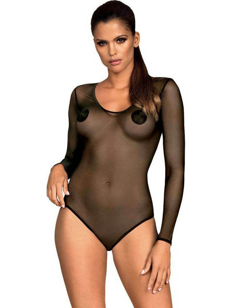 Obsessive Sexy Κορμάκι Slip See Through Μαύρο 5901688228517