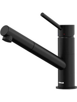 Blanco Kano-S 526668 Μπαταρία Κουζίνας Πάγκου Διπλής Παροχής Ανάμεικτη με Ντουζ Μαύρη