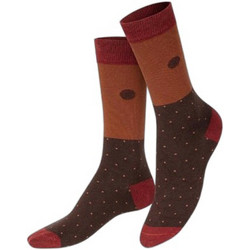Eat My Socks The Nipple NC Ανδρικές Κάλτσες Ψηλές με Σχέδια Καφέ EMSNOCFNBK
