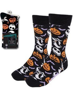Disney Nightmare Before Christmas - Jack & Pumpkin Ανδρικές Κάλτσες Ψηλές με Σχέδια Μαύρες 2900002418